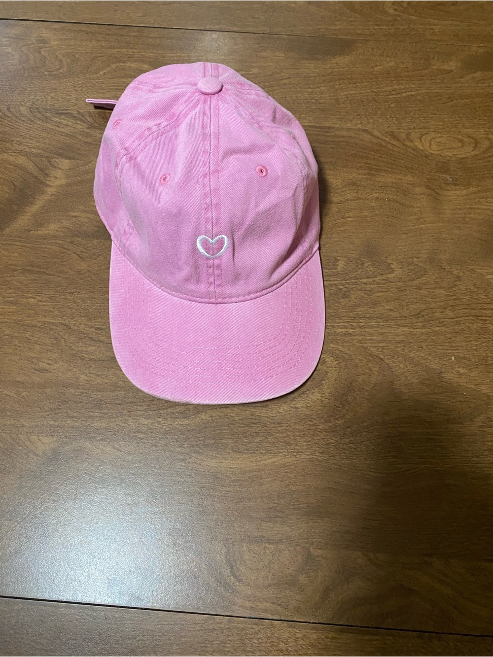 Pink Heart Embroidered Baseball Cap